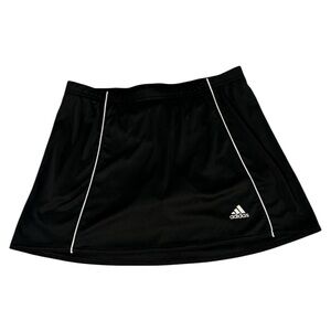 Adidas Black Midi Skort with White Piping